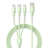 Interlook B2-3v1-zelená | USB kabel se třemi nabíjecími konektory 4764