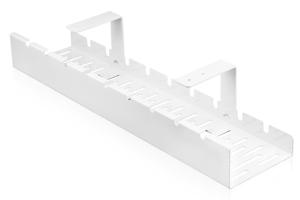 Interlook CWT-O1 | Organizér na kabely pod desku stolu 50 cm | Koš, vodítko, rukojeť | Bílý 3145