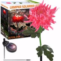 Interlook FLD-26-RUŽOVÁ | Zahradní solární lampa LED Chrysanthemum | 72 cm, 600 mAh 3444 3444