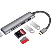 Interlook HUB | Rozbočovač USB-C pro 3x USB + SD + TF karty | adaptér, rozbočovač typ C 5v1 3872