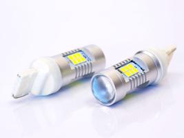 Interlook LED auto žárovka LED T20 21 SMD 2835 s čočkou  W21W WY21W 12V IL111