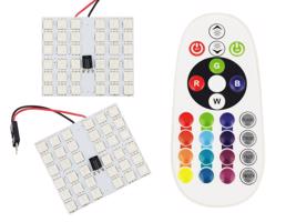 Interlook Panel LED RGB 36-chip 2x18 + adaptéry C5W a W5W s IR ovladačem IL805