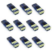 Interlook Sada 10 x Auto LED žárovka W5W T10 15 SMD 4014 CAN BUS 2 12V 3242