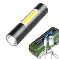 Interlook TL-510 | Mini hliníková taktická LED svítilna XPE CREE + COB | vestavěná dobíjecí baterie, micro USB kabel, přepravní pouzdro | 600mAh, 450lm, 3 světelné režimy 2620