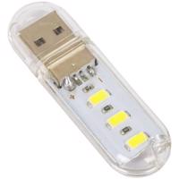 Interlook USB LED 3 SMD lampa | pro powerbanku, notebook | Světlo USB Stick 5V Bílý zimny 1343-51