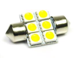 Interlook WW Auto LED žárovka C5W 6 SMD 5050 Teplá bílá 31 mm 12V 933-46