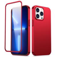 Joyroom 360 Full Case pouzdro pro iPhone 13 Pro zadní a přední kryt + tvrzené sklo červené (JR-BP935 red) 6941237161611