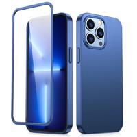 Joyroom 360 Full Case pouzdro pro iPhone 13 Pro zadní a přední kryt + tvrzené sklo modré (JR-BP935 blue) 6941237161598