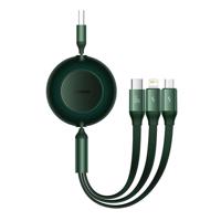 Kabel 3 v 1 Baseus Bright Mirror 3 USB, micro USB / Lightning / USB-C, 66W / 2A, 1,1 m (zelený) 035040