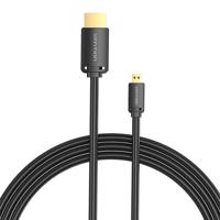 Kabel HDMI-D samec na HDMI-A samec Vention AGIBH 2m, 4K 60Hz (černý)