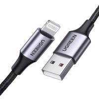 Kabel Lightning na USB UGREEN 2,4A US199, 1,5 m (černý) 042364