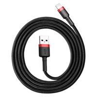 Kabel Lightning USB Baseus Cafule 2,4A 1m (černý/červený) 020113