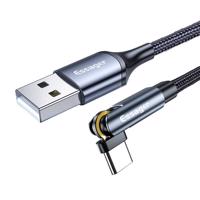 Kabel USB-A 3 v 1, Essager, EXCCXT-WX0G, USB-C/Lightning/Micro, 15W, 1m (šedý) 066667