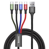 Kabel USB Baseus Fast 4v1 2xUSB-C / Lightning / Micro 3,5A 1,2 m (černý) 018721