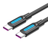 Kabel USB-C 2.0 Vention COTBG PD 100W, 5A, 1,5 m černý PVC