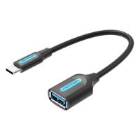 Kabel USB-C 3.1 samec na USB samice OTG Vention CCVBB 0,15 m, 2A, černý