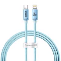 Kabel USB-C k iP Baseus Crystal Shine, 20W, 1,2 m (modrý) 063927