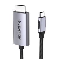 Kabel USB-C na 4K60Hz HDMI Lention, 3 m (šedý)