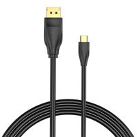 Kabel USB-C na DisplayPort 1.4 Vention CGYBG, 1,5 m, 8K 60Hz/4K 120Hz (černý)