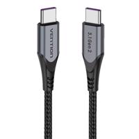 Kabel USB-C na USB-C 100W Vention TAHHD 5A 0,5 m USB 3.1 Gen2 4K (šedý)