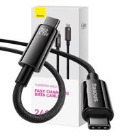 Kabel USB-C na USB-C Baseus Tungsten Gold 240W 1m (černý) 048622