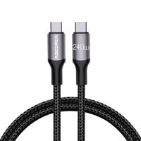 Kabel USB-C na USB-C Rocoren Retro Series, 240W, 2m (šedý)