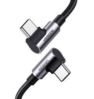 Kabel USB-C na USB-C, úhlový UGREEN US335, 5A, 100W, 1m (černý) 030121