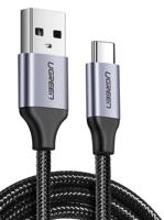 Kabel USB-C QC3.0 UGREEN 0,25 m s hliníkovou zástrčkou (černý) 017747