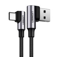 Kabel USB na USB-C, úhlový UGREEN US176, 3A, 0,5 m (černý) 050546