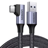 Kabel USB na USB-C, úhlový UGREEN US385, 3A, 1m (černý) 028068