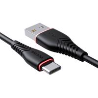 Kabel USB na USB-C Vipfan Anti-Break X01, 3A, 1m (černý) 036833