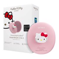 Kartáček na čištění obličeje 3v1 s rukojetí Geske s aplikací (Hello Kitty pink)