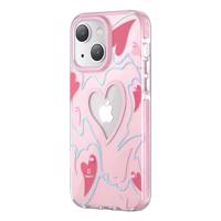 Kingxbar Heart Star Series pouzdro na iPhone 14 Plus s růžovými srdcovými hvězdami 6959003508386