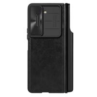 Kožené pouzdro s klopou a krytem fotoaparátu pro Samsung Galaxy Z Fold 5 Nillkin Qin Leather Pro - černé 6902048266001