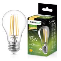 LED žárovka E27 A60 8W = 75W 1055lm 3000K Teplá bílá 360° Filament LUMILED