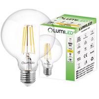 LED žárovka E27 G95 8W = 65W 880lm 3000K Teplá bílá 360° Filament LUMILED globe