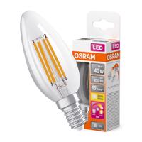 LED žárovka LED E14 B40 4W = 40W 470lm 2200-2700K Teplá bílá 300° Filament Stmívatelná OSRAM Superstar LDVZAR3545