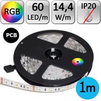 LED21 LED pásek 1m RGB 3535 černé PCB 14,4W/m 60LED/m IP20 LUX06140