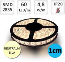 LED21 LED pásek 4,8W/m 60ks/m 2835 Neutrální bílá, cena za 1cm 1cm_ST4700