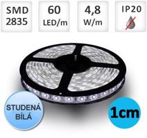 LED21 LED pásek 5m 4,8W/m 60ks/m 2835 Studená bílá, cena za 1cm 1cm_ST4702