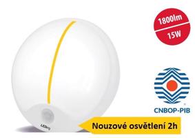 LED21 LED svítidlo SENSO-C s nouzovým modulem 2h 15W s PIR čidlem Neutrální bílá SEF1/2/15/230K401