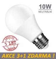 LED21 LED žárovka E27 10W 18xSMD2835 806lm CCD  Neutrální bílá, 3+1 Zdarma