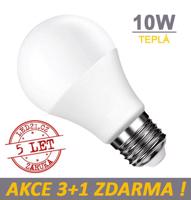 LED21 LED žárovka E27 10W 18xSMD2835 806lm CCD Teplá bílá, 3+1 Zdarma