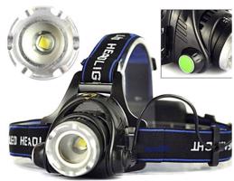 LED21 ZD24A Čelovka 9W CREE-XML-L LED T6Z nabíjecí, 1800 lm