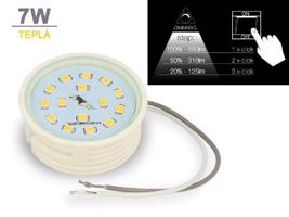 Ledin LED žárovka 7W SMD2835 550lm TEPLÁ BÍLÁ krokově  STMÍVATELNÁ