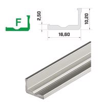 LEDLabs Hliníkový profil LUMINES F 0/90°  2m pro LED pásky, stříbrný LMF22