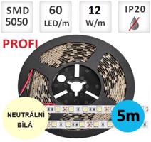 LEDLabs LED pásek PROFI 5m 12W/m 60ks/m 5050 NEUTRÁLNÍ BÍLÁ WI-T3005050NW-3Y