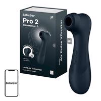 Masážní přístroj na klitoris Satisfyer Pro 2 Generation 3 s aplikací (černý)