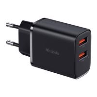 Mcdodo CH-5070 USB-A*2, 12W síťová nabíječka (černá)