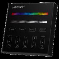 MILIGHT / MIBOXER Nástěnný RF ovladač Mi-Light MIBOXER B3-B pro RGB+W LED pásky 4 okruhy, přisazený, černý